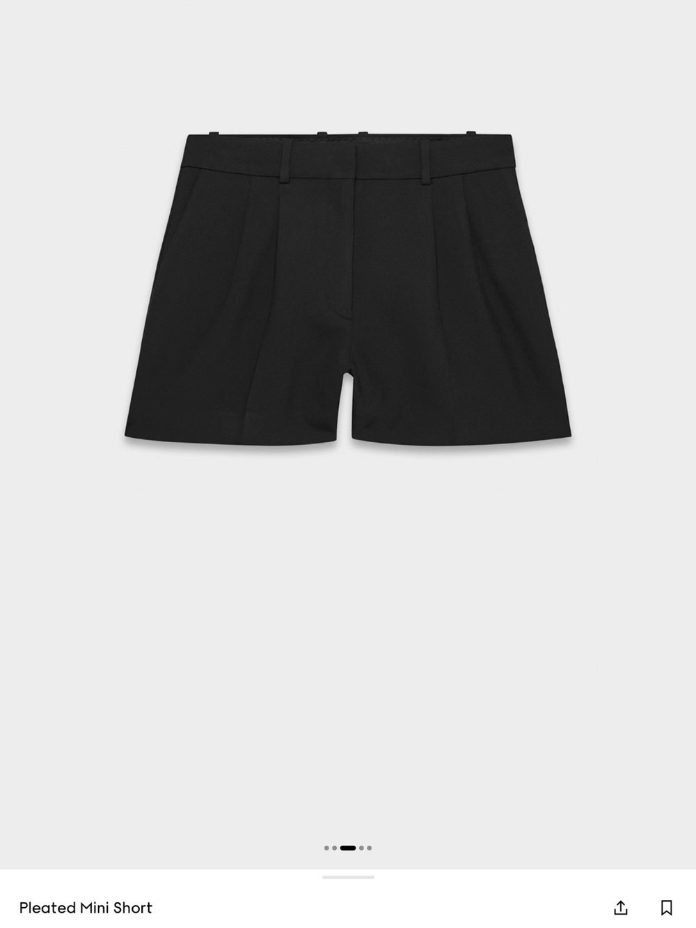 Aritzia black pleated shorts